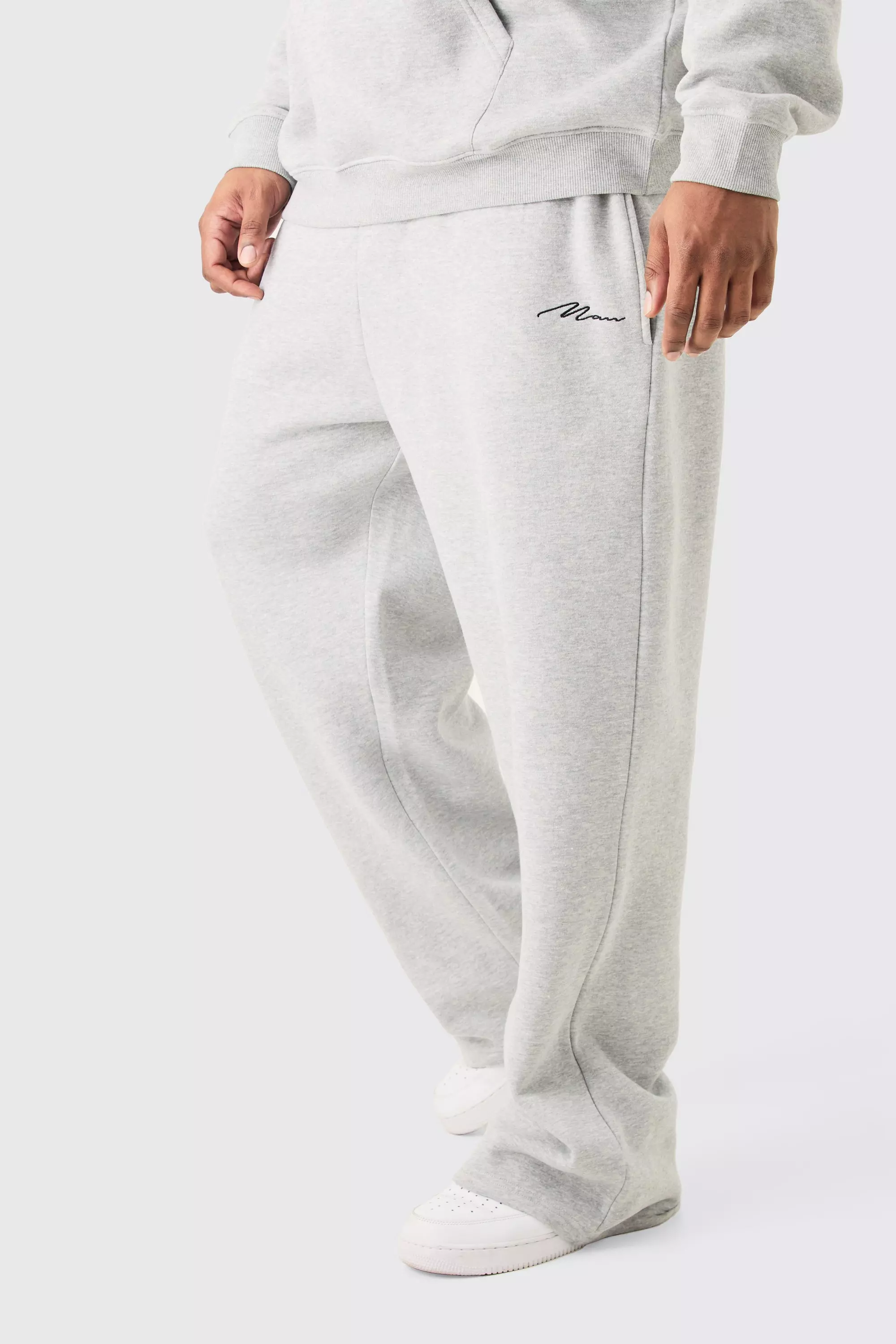 Grey marl sweatpants fashion